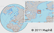 Gray Location Map of Solna Kommun