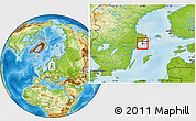 Physical Location Map of Solna Kommun, highlighted parent region