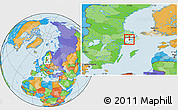 Political Location Map of Solna Kommun, highlighted parent region