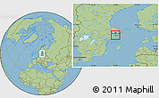 Savanna Style Location Map of Solna Kommun