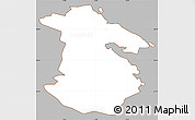 Gray Simple Map of Solna Kommun, cropped outside