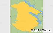 Savanna Style Simple Map of Solna Kommun, single color outside
