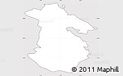 Silver Style Simple Map of Solna Kommun, cropped outside