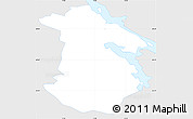 Silver Style Simple Map of Solna Kommun, single color outside