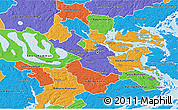 Political 3D Map of Stockholm Kommun