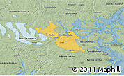 Savanna Style 3D Map of Stockholm Kommun