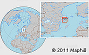 Gray Location Map of Stockholm Kommun