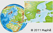 Physical Location Map of Stockholm Kommun