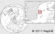 Blank Location Map of Täby Kommun, highlighted country