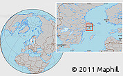 Gray Location Map of Täby Kommun