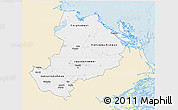 Classic Style 3D Map of Uppsala Län, single color outside