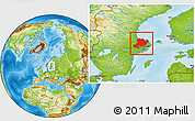 Physical Location Map of Uppsala Län