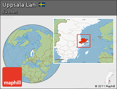 Savanna Style Location Map of Uppsala Län, highlighted country