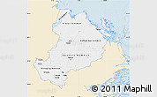 Classic Style Map of Uppsala Län, single color outside