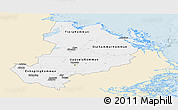 Classic Style Panoramic Map of Uppsala Län, single color outside