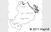 Blank Simple Map of Uppsala Län, cropped outside