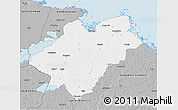 Gray 3D Map of Tierp Kommun