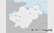 Gray 3D Map of Tierp Kommun, single color outside
