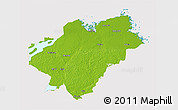 Physical 3D Map of Tierp Kommun, cropped outside