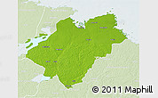 Physical 3D Map of Tierp Kommun, lighten