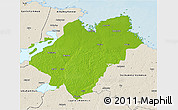 Physical 3D Map of Tierp Kommun, shaded relief outside