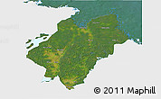 Satellite 3D Map of Tierp Kommun, single color outside
