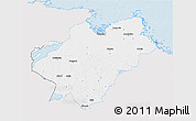Silver Style 3D Map of Tierp Kommun, single color outside
