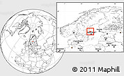 Blank Location Map of Tierp Kommun, highlighted parent region, within the entire country