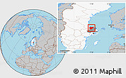 Gray Location Map of Tierp Kommun, highlighted country, highlighted parent region