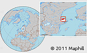 Gray Location Map of Tierp Kommun, highlighted parent region