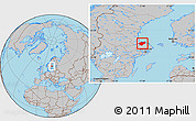 Gray Location Map of Tierp Kommun