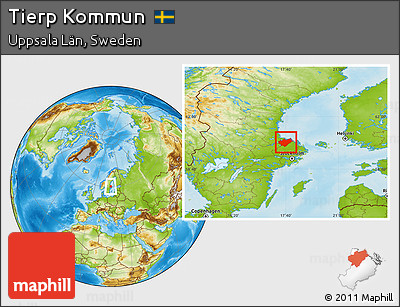 Physical Location Map of Tierp Kommun