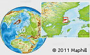 Physical Location Map of Tierp Kommun, highlighted parent region