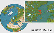 Satellite Location Map of Tierp Kommun