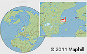 Savanna Style Location Map of Tierp Kommun, highlighted parent region
