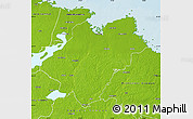 Physical Map of Tierp Kommun
