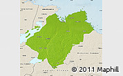 Physical Map of Tierp Kommun, shaded relief outside