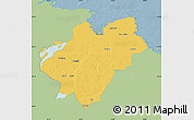 Savanna Style Map of Tierp Kommun, single color outside