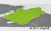 Physical Panoramic Map of Tierp Kommun, desaturated