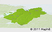 Physical Panoramic Map of Tierp Kommun, lighten