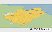 Savanna Style Panoramic Map of Tierp Kommun, single color outside