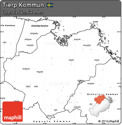 Blank Simple Map of Tierp Kommun