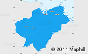 Political Simple Map of Tierp Kommun, single color outside