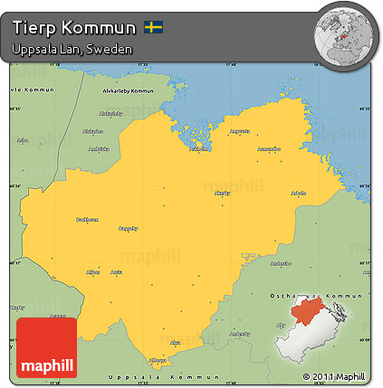Savanna Style Simple Map of Tierp Kommun