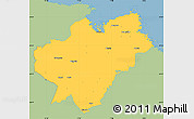 Savanna Style Simple Map of Tierp Kommun, single color outside