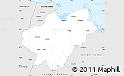 Silver Style Simple Map of Tierp Kommun
