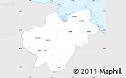 Silver Style Simple Map of Tierp Kommun, single color outside