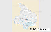 Classic Style 3D Map of Vármlands Län, single color outside