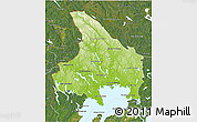 Physical 3D Map of Vármlands Län, satellite outside