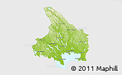 Physical 3D Map of Vármlands Län, single color outside